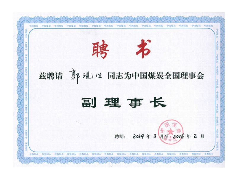 中國煤炭全國理事會(huì )副理事長(cháng)